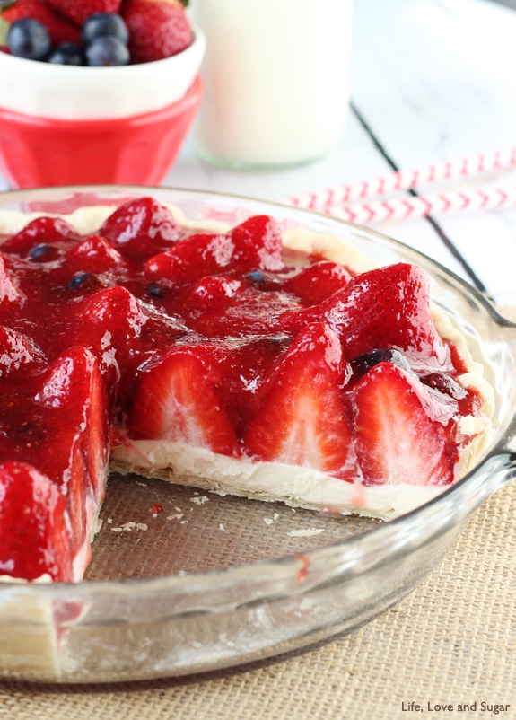 Strawberry Cream Pie - Life Love and Sugar