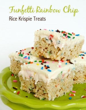 Funfetti Cake Batter Rice Krispie Treats | Best Rice Krispie Treat Recipe