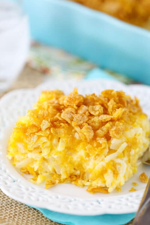 Cheesy Hashbrown Casserole Recipe | Life Love & Sugar