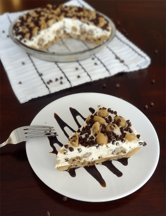 Chocolate Chip Cookie Dough Ice Cream Pie | Easy No Bake Desserts