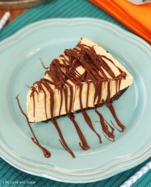 Easy Pumpkin Ice Cream Pie with Nutella Drizzle | Life Love & Sugar