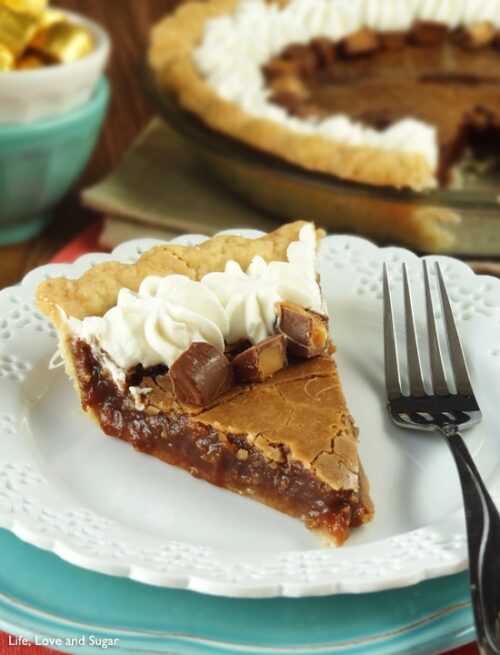 Chocolate Hazelnut Chess Pie with Rolos | Easy Chocolate Chess Pie