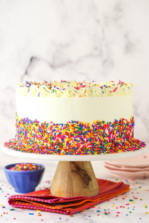 Funfetti Millionaire Cake - Ultimate Funfetti Cake l Life Love and Sugar