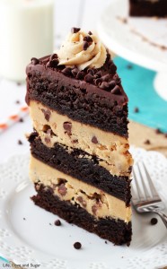 Peanut Butter Cookie Dough Brownie Layer Cake | Ultimate Cake Recipe