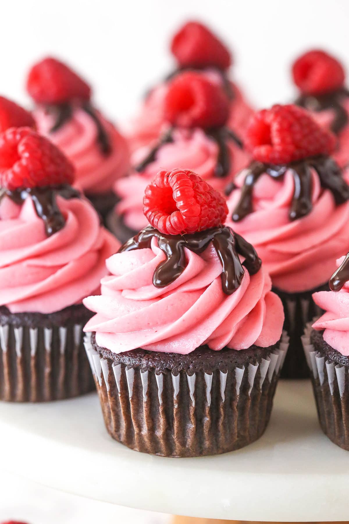 Raspberry Chocolate Cupcakes - Moist & Decadent!