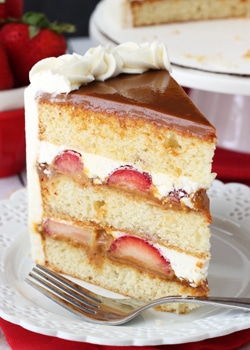 Strawberry Dulce De Leche Cake - Life Love And Sugar