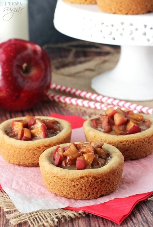 Caramel Apple Cookie Cups for Fall Baking | Life Love & Sugar