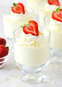 Champagne mousse in glass cups