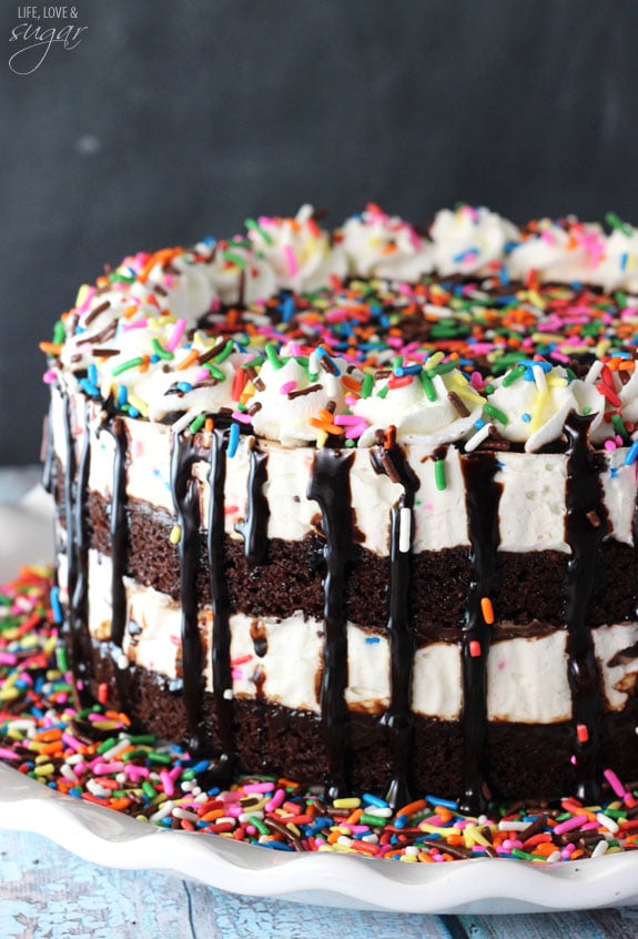Brownie Oreo Ice Cream Cake - Real Life Dinner