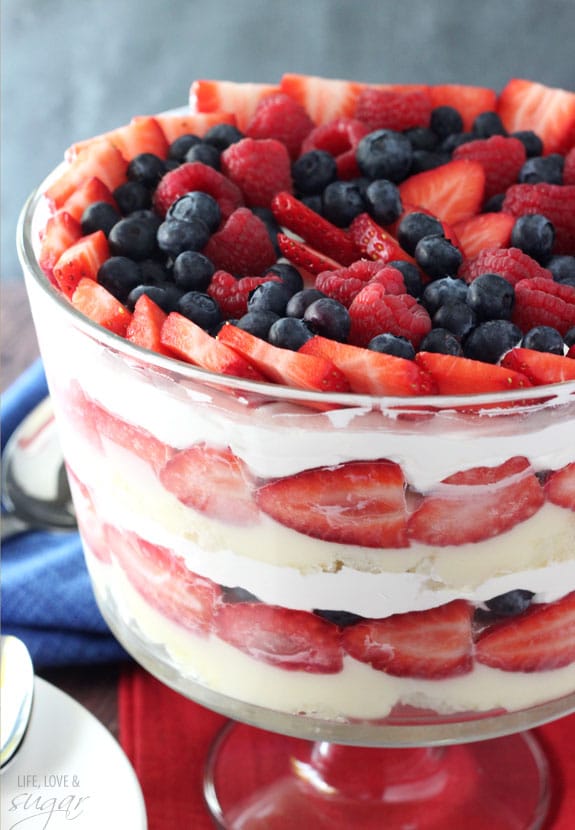 Easy Triple Berry Trifle Recipe | Life, Love and Sugar