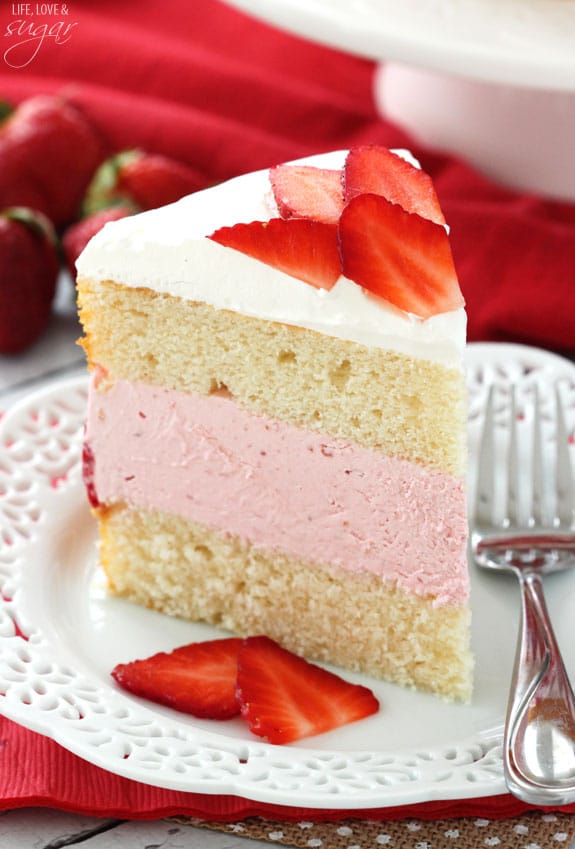 Strawberry Ice Cream Cake - Life Love and Sugar