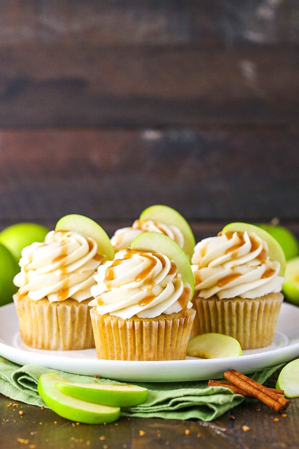 Caramel Apple Cupcakes With Homemade Caramel Sauce