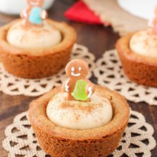 Gingerbread Cheesecake Cookie Cups - Give me a fork