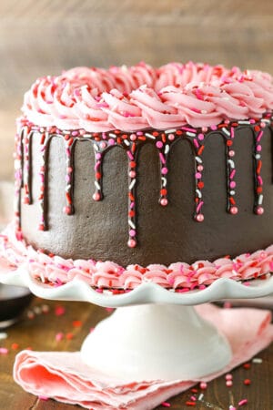 Red Wine Chocolate Cake Recipe with Raspberry Buttercream