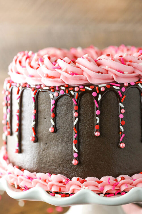 Red Wine Chocolate Cake Recipe with Raspberry Buttercream