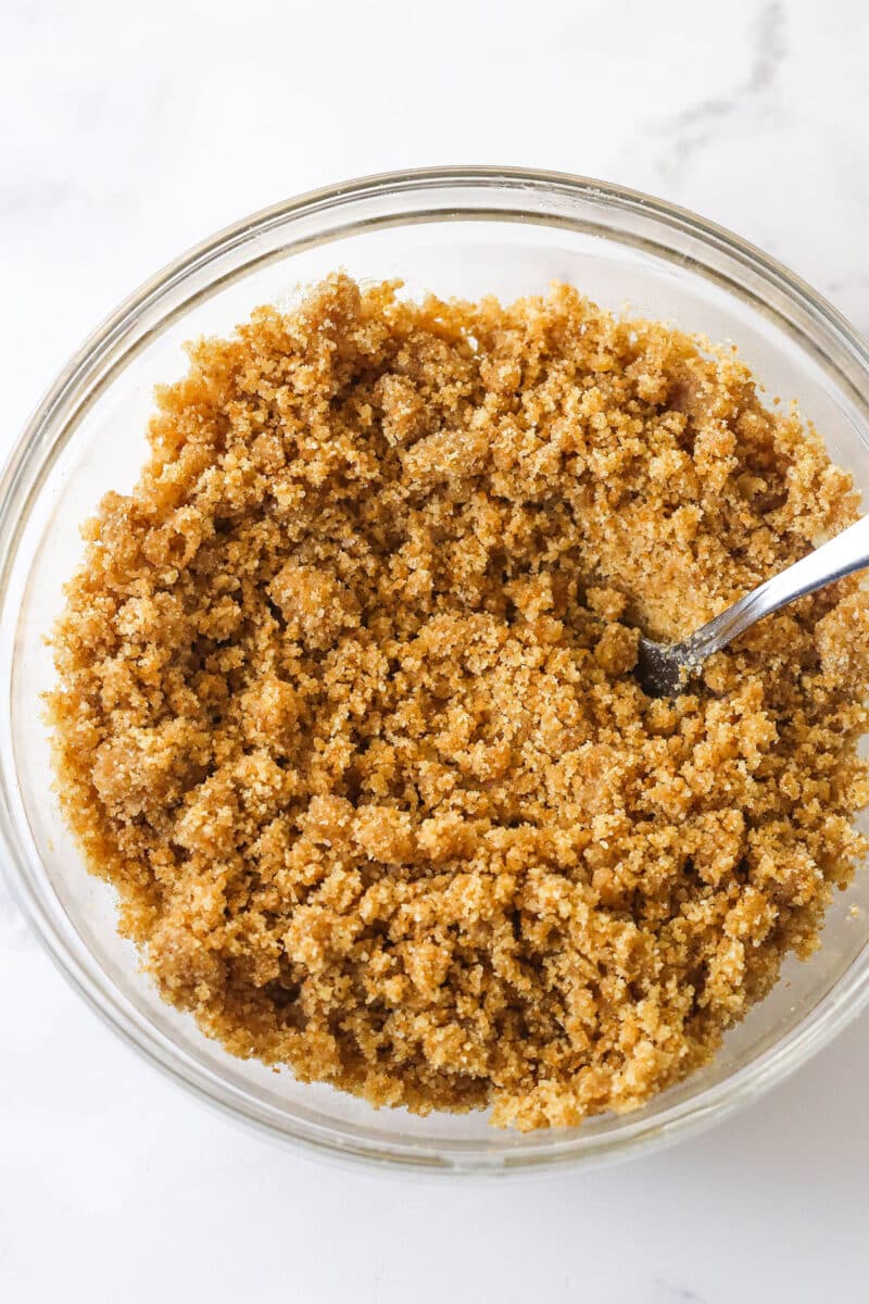 crust ingredients combined in glass bowl