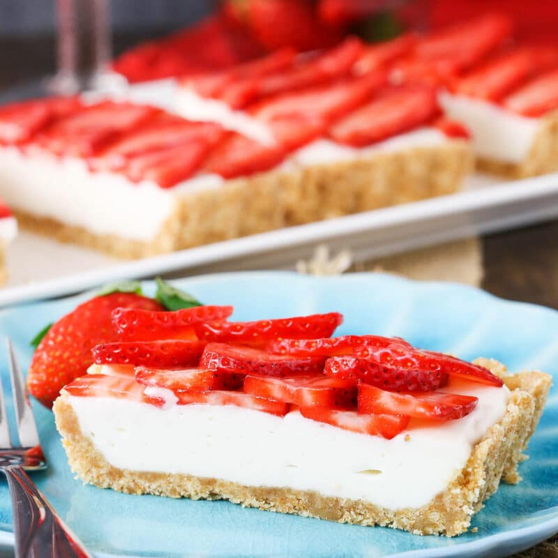 Strawberry Brownie Cheesecake - Life Love and Sugar