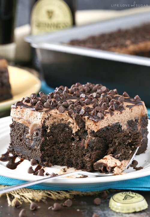 Guinness Chocolate Poke Cake | Moist Chocolate Cake Recipe