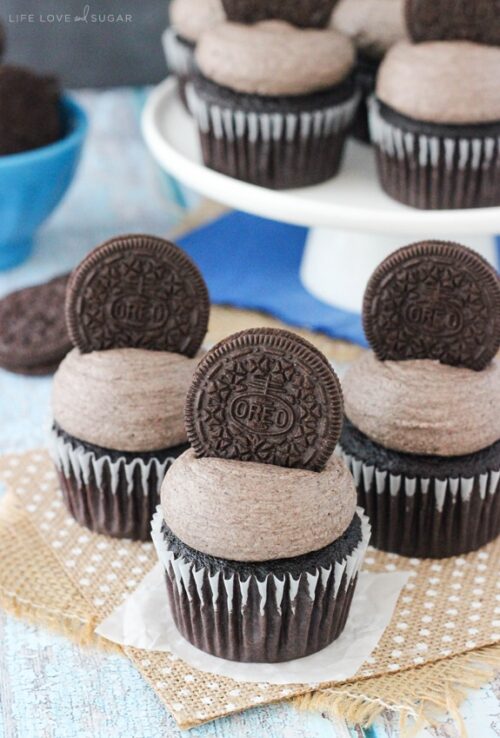 Oreo Chocolate Cupcakes - Life Love and Sugar