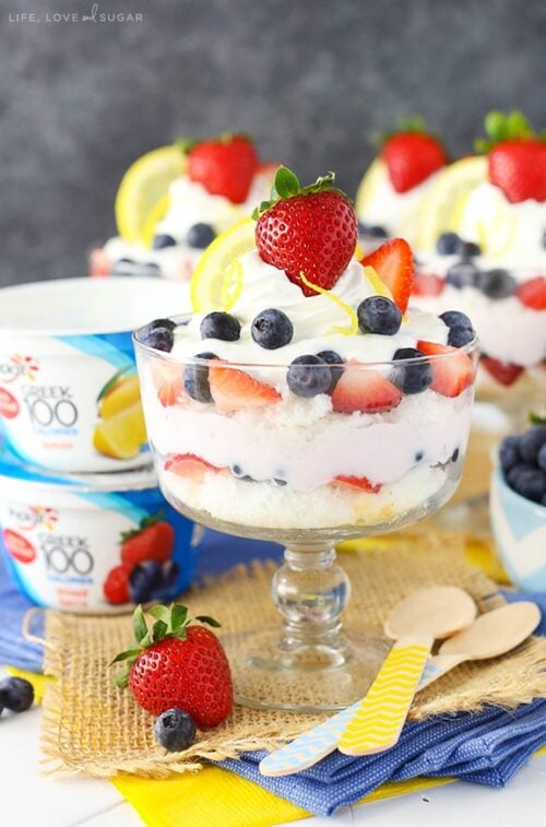 Lemon Berry Yogurt Trifles Recipe | Healthy Dessert Recipe