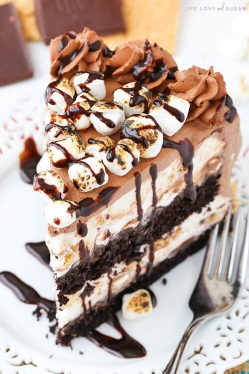 S'mores Ice Cream Cake - Life Love and Sugar