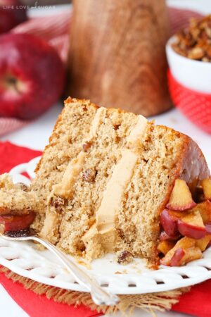 Caramel Apple Pecan Layer Cake With Homemade Caramel