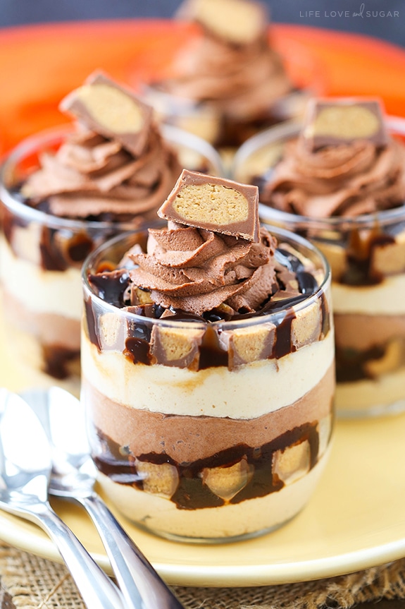 Mini Reese's Chocolate Peanut Butter Cheesecake Trifles - Life Love and ...