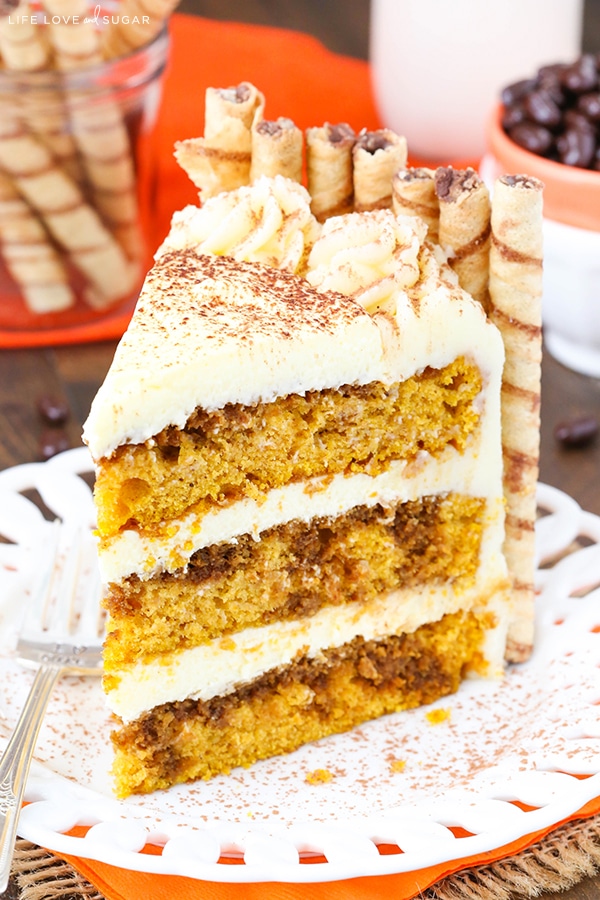 Pumpkin Tiramisu Layer Cake - Life Love and Sugar