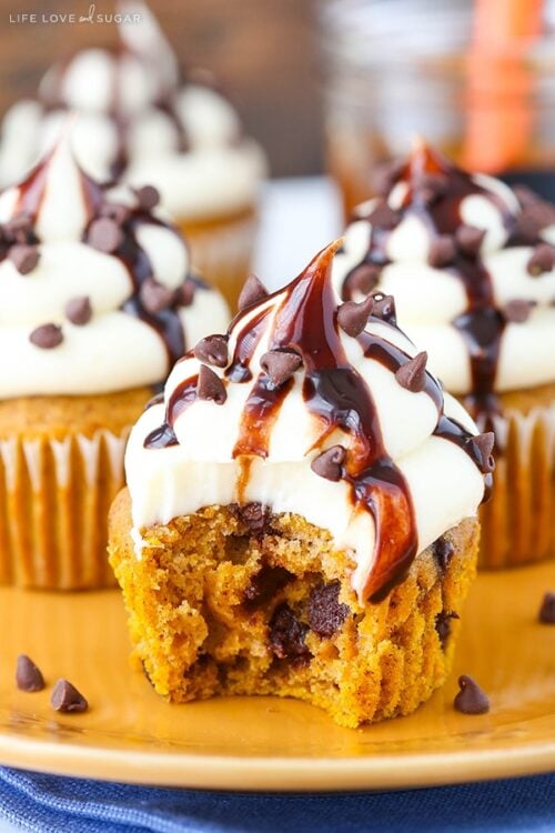 Pumpkin Chocolate Chip Cupcakes Recipe | Life, Love & Sugar