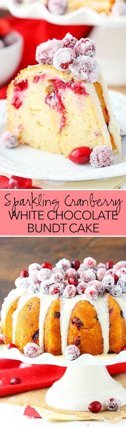 Sparkling Cranberry White Chocolate Bundt Cake  Life Love and Sugar