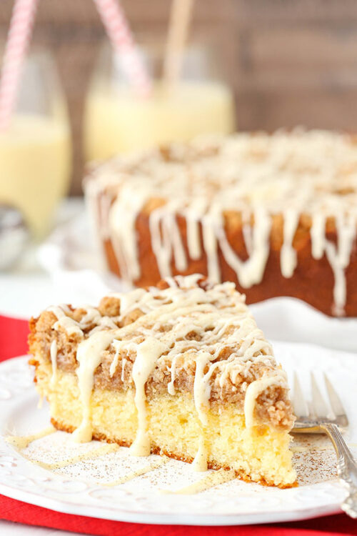 Eggnog Crumb Cake | Holiday Breakfast Cake Recipe