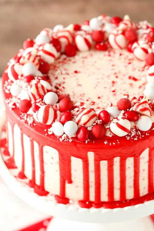 Peppermint Chip Layer Cake | Christmas Dessert Idea