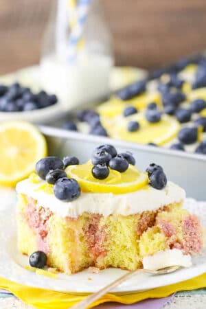 Lemon Blueberry Poke Cake | Yummy Cake Recipe for Spring