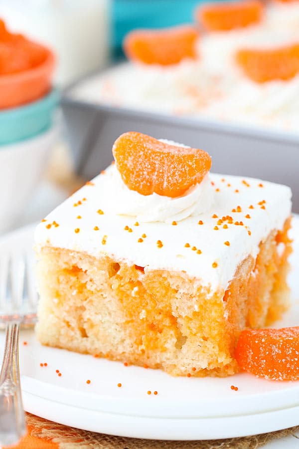 Orange Creamsicle Poke Cake - Life Love and Sugar