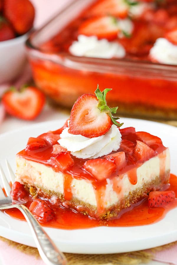 Easy Strawberry Cheesecake - Life Love and Sugar