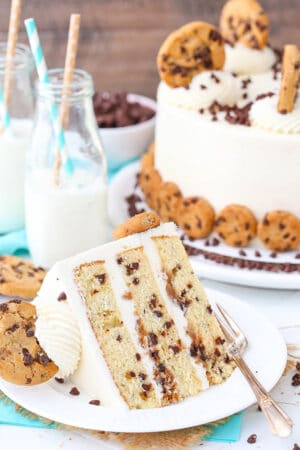 Milk and Cookies Layer Cake | Chocolate Chip Cookie Layer Cake