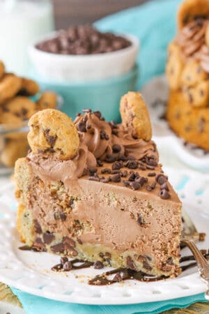 Chocolate Chip Cookie Crust Cheesecake | Chocolate Cheesecake Recipe