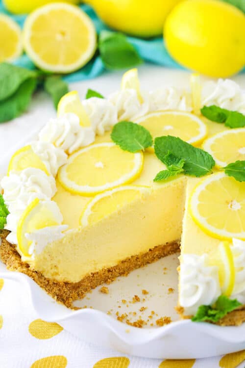 Lemon Mascarpone Cream Pie Recipe | Homemade Lemon Cream Pie