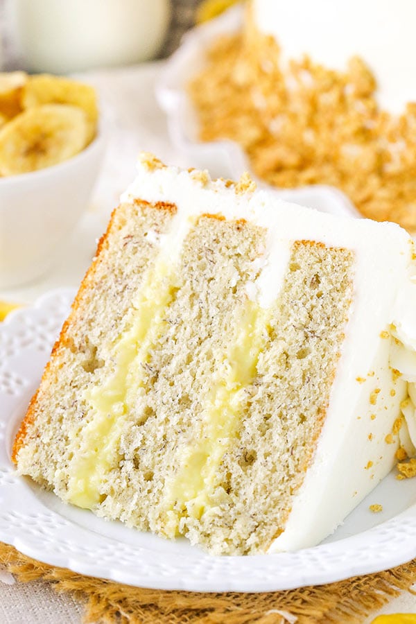 Banana Cake with Cream Cheese Frosting - The Cheese Knees