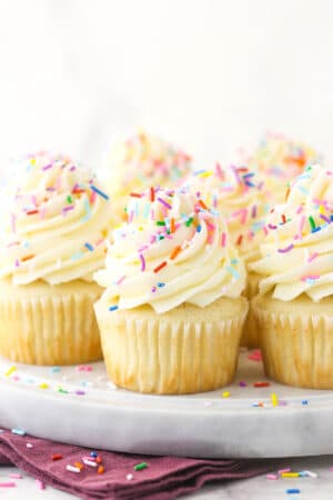 Classic Vanilla Cupcakes Recipe | Easy Vanilla Cupcake + Frosting Recipe