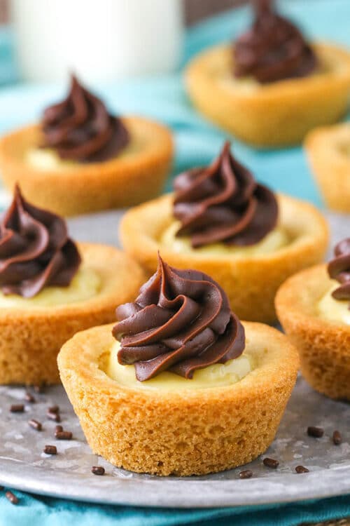 Boston Cream Pie Cookie Cups Recipe | Easy Boston Cream Dessert