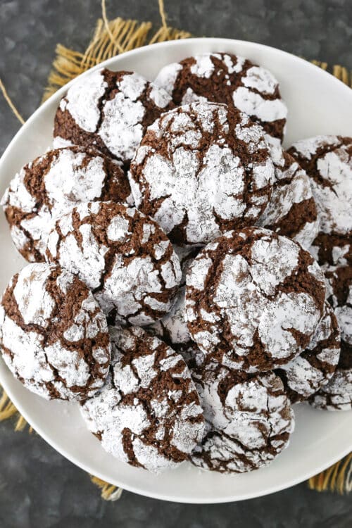 Chocolate Crinkle Cookies Recipe | Life Love & Sugar
