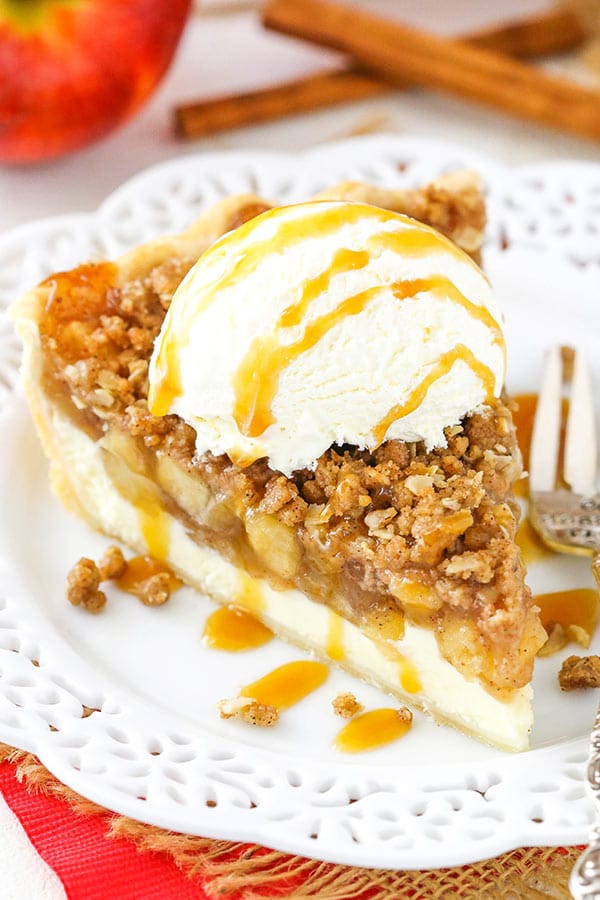 Apple Crumb Cheesecake Pie - Life Love and Sugar