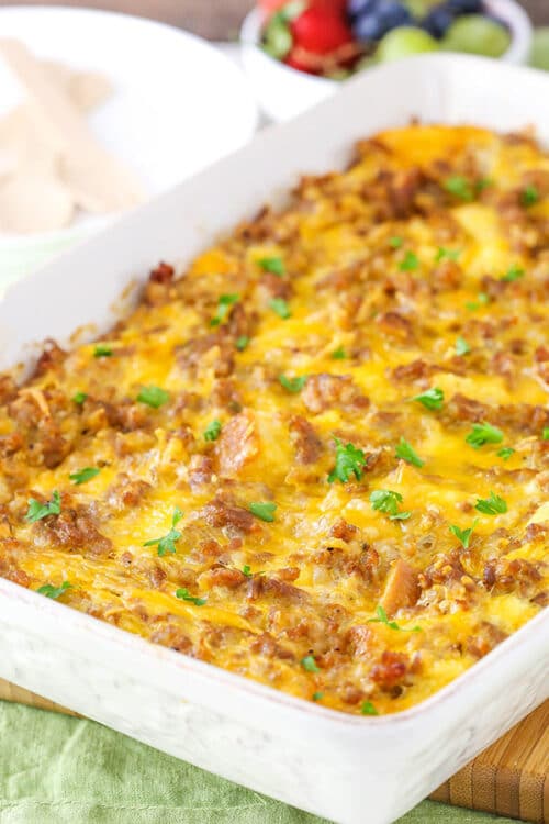 Sausage and Egg Breakfast Casserole Recipe | Life, Love and Sugar