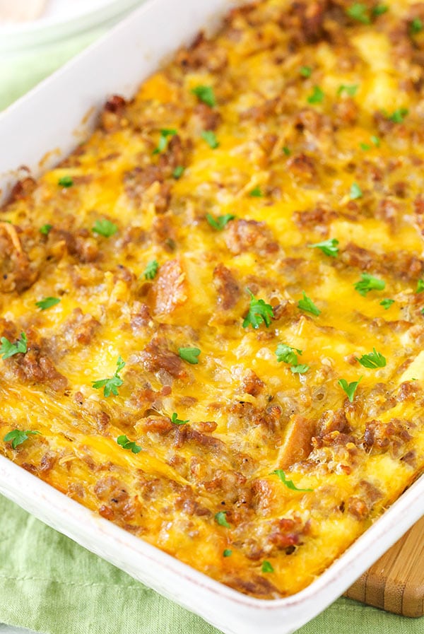 Sausage and Egg Breakfast Casserole Recipe | Life, Love and Sugar