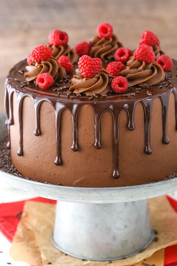 Raspberry Chocolate Layer Cake | Chocolate Cake & Ganache Recipe