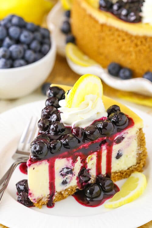 Lemon Blueberry Cheesecake | Best Homemade Cheesecake Recipe