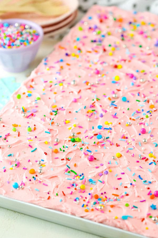 Vanilla Sheet Cake Recipe Best Vanilla Birthday Party Cake With Frosting
