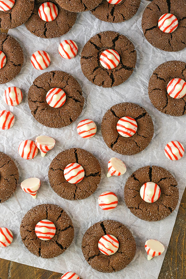Easy Peppermint Chocolate Thumbprint Cookies Recipe for Christmas
