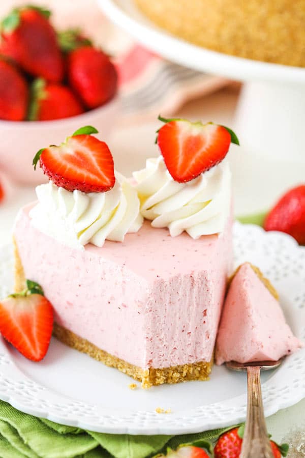 Easy No-Bake Strawberry Cheesecake Recipe | Life, Love & Sugar